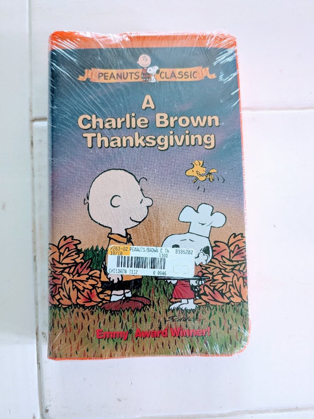 VTG 1996 Charlie Brown Thanksgiving VHS Factory Sealed Rare Orange Clamshell